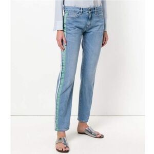 Victoria Beckham Size 24 Side Stripe High Rise Straight Jeans